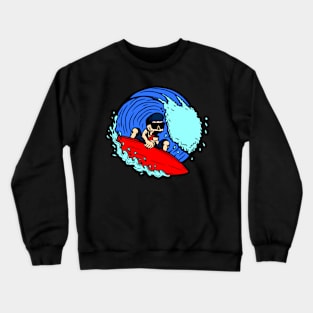 Surfing Skeleton Crewneck Sweatshirt